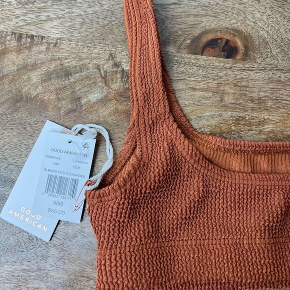 Good American Always Fits scoop bra top in chai 3/4  (Large/ XL) - Picture 2 of 5